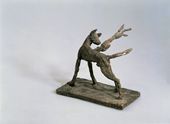 Hund beißt Hund, 1997, Bronze, Höhe: 12,5 cm